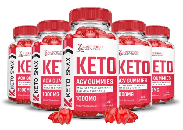 Keto Snax Keto ACV Gummies paquete 5 con vinagre de manzana