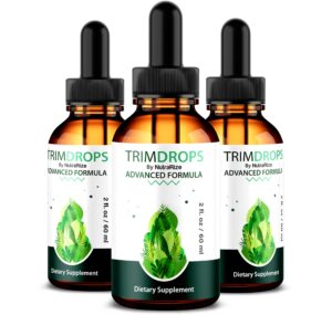 Botella de NutraRize Trim Drops gotas naturales para salud