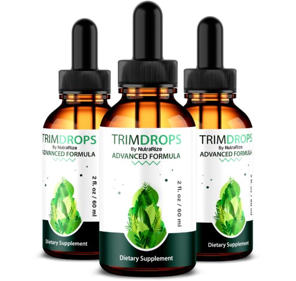 Botella de NutraRize Trim Drops gotas naturales para salud