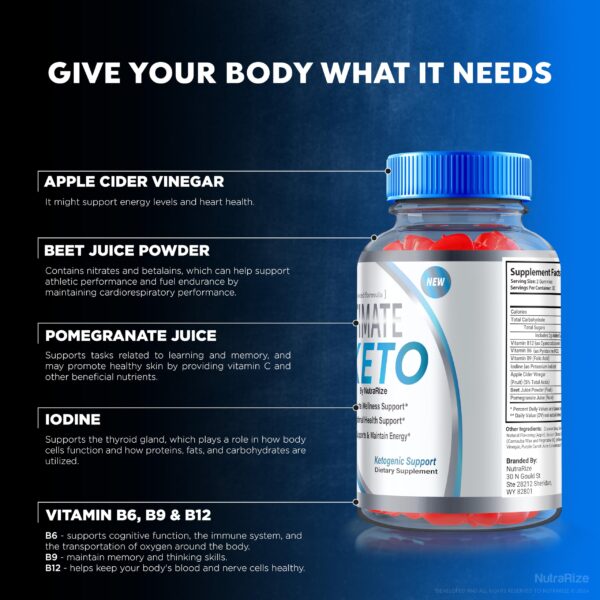 Envase frontal Gomitas Ultimate Keto ACV