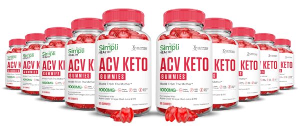 Gomitas keto ACV Simpli Health paquete de 10 60 unidades