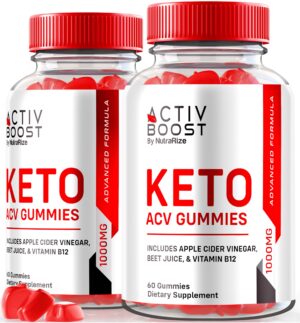 NutraRize Activ Boost Keto ACV gomitas paquete vista frontal