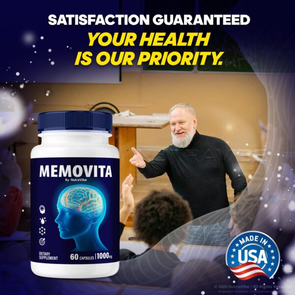 Empaque de 60 cápsulas de Memovita