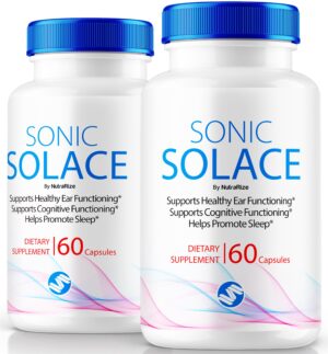 Suplemento natural Sonic Solace para salud auditiva 120 cápsulas