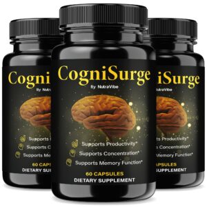CogniSurge paquete de 3 con 180 cápsulas para enfoque