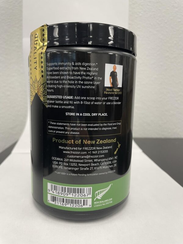 Ingredientes frutas y vegetales verdes FREZZOR Super Greens