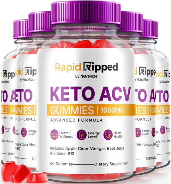 Rapid Ripped Keto gomitas con vinagre de sidra sabor manzana