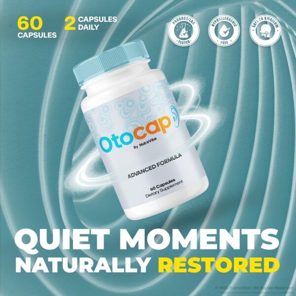 Cápsulas Otocap sobre fondo neutro