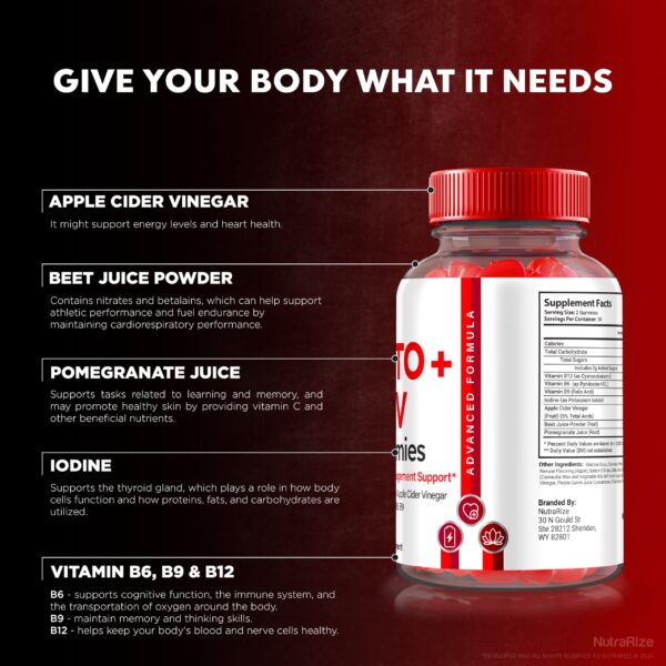 NutraRize Keto ACV gomitas paquete doble suplemento salud