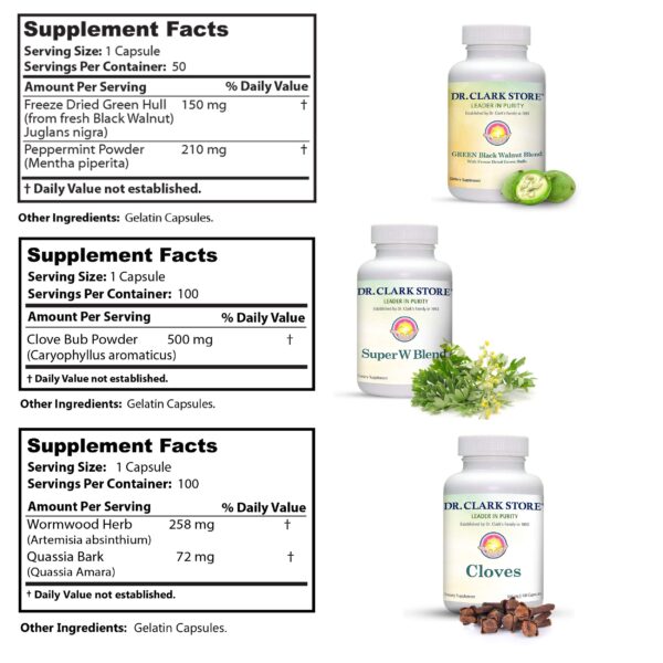 Caja del kit soporte y limpieza intestinal Dr Clark Store