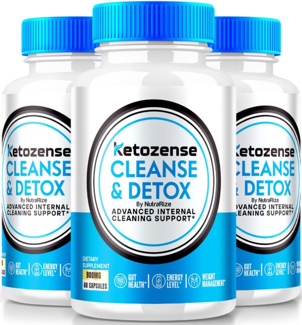 Frasco de cápsulas Ketozense para pérdida de peso avanzado