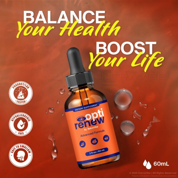 Caja y botella de Opti Renew gotas para ojos