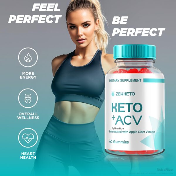 Marca NutraRize Gomitas Zen Keto ACV botella