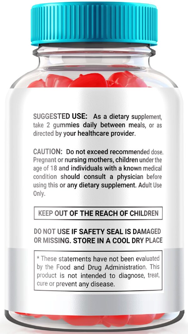 Etiqueta información suplemento rize labs ACV Keto Health gomitas