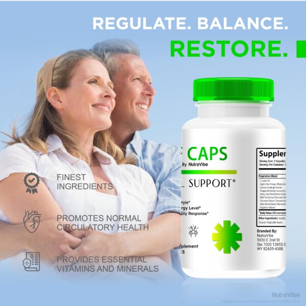 Suplemento NutraVibe GF Caps para apoyo en energía natural