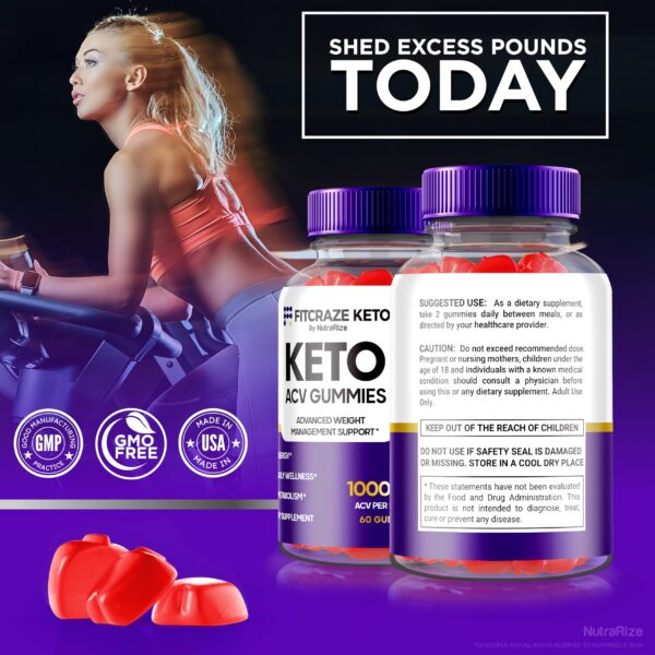 Suplemento gomitas keto con vinagre de sidra de manzana FitCraze