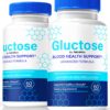 Frasco de cápsulas Gluctose suplemento premium bienestar