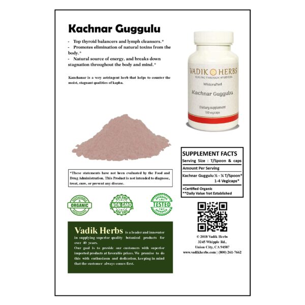 Polvo ayurvédico Kachnar para limpieza natural