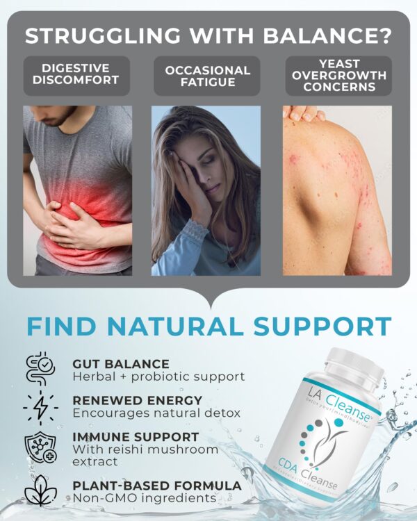 Version 1.0.0 Etiqueta de ingredientes de LA Cleanse Candida Detox