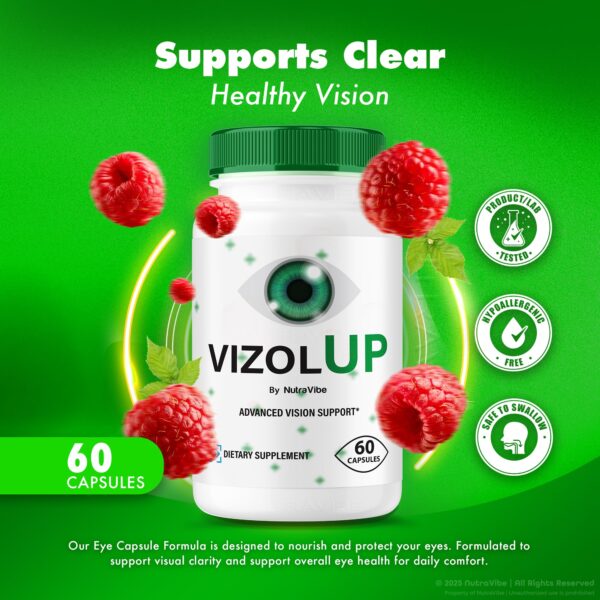 Frasco con cápsulas de VizolUp