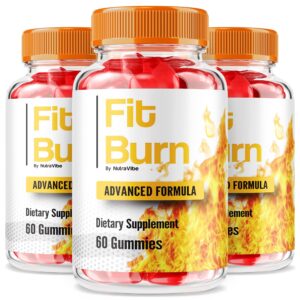 NutraVibe paquete de 3 gomitas Fit Burn keto ACV