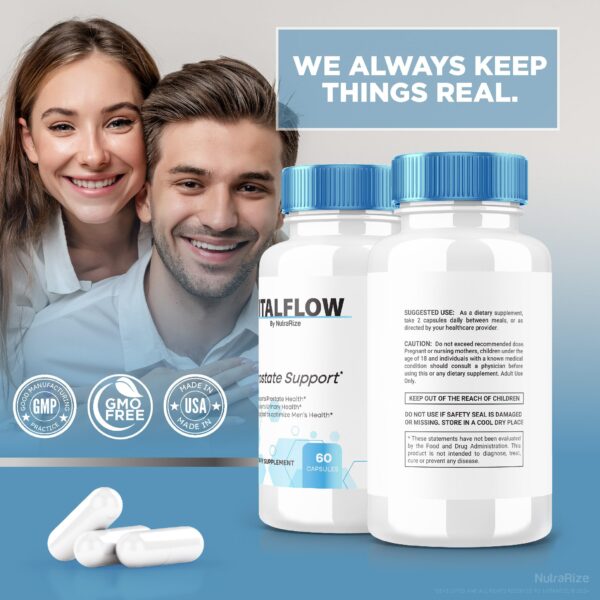 Cápsulas VitalFlow para soporte natural de la próstata