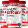 Paquete gomitas QuickFire Keto ACV 60 unidades pack 3 naturales