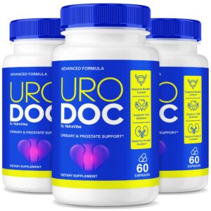 Paquete de tres frascos de cápsulas Uro Doc para soporte prostático