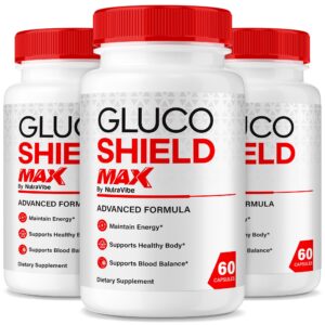 Frascos Gluco Shield Max suplemento para salud y vitalidad