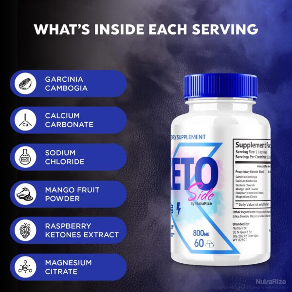 Suplemento KetoSide para fitness y cuerpo saludable