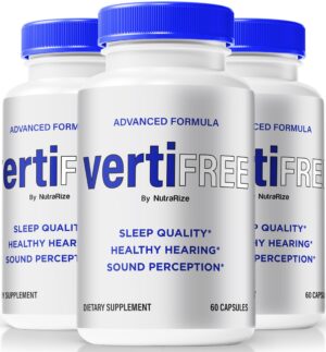 Paquete de 3 cápsulas VertiFree para salud auditiva