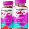 Gomitas True Keto Fusion ACV frascos pack doble