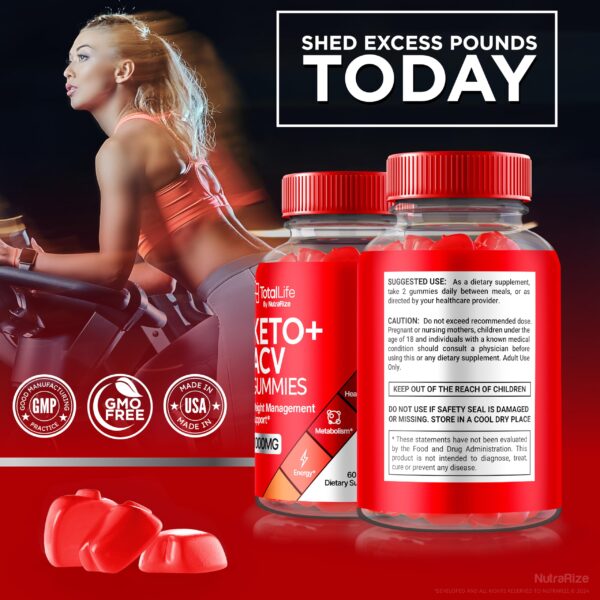 Gomitas Total Life Keto ACV fórmula natural 1000mg