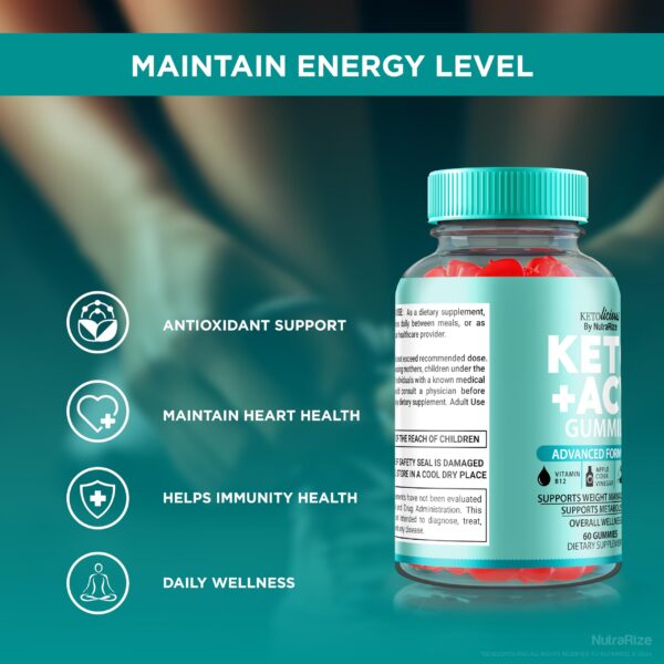 Contenido de gomitas NutraRize Keto ACV