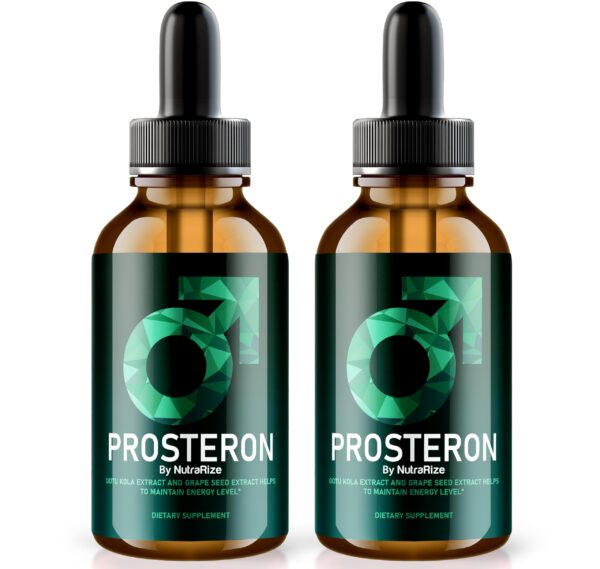 Botellas NutraRize Prosteron gotas para salud prostática