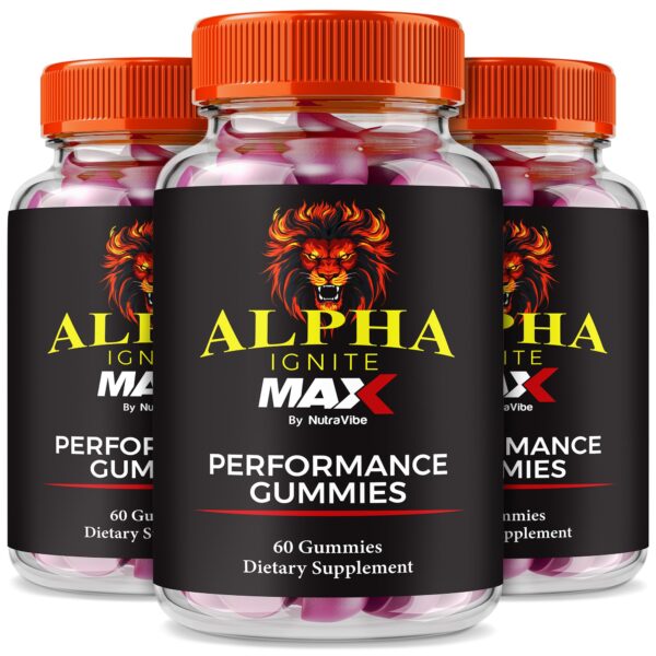 Frascos de Gomitas NutraVibe Alpha Ignite Max en paquete de 3.