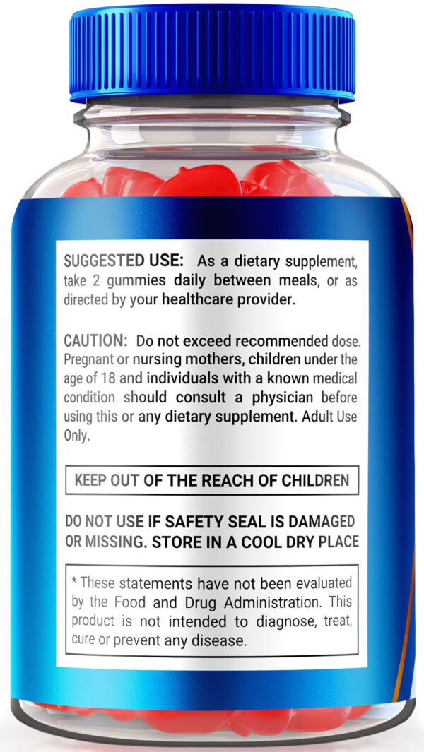 Tabla nutricional Inibe One Keto ACV gummies