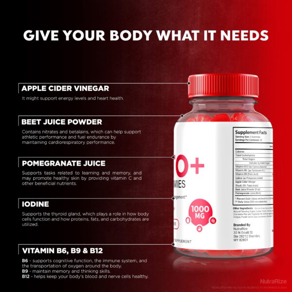 Gomitas KetoOne Keto Plus ACV para metabolismo y energía