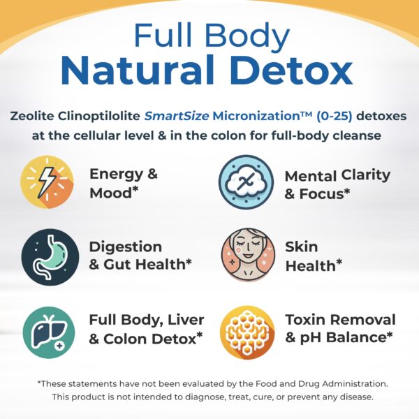 Polvo detox zeolita natural para salud y energía HolyLand