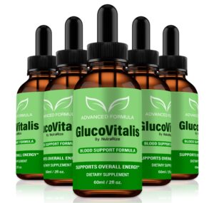 Gotas GlucoVitalis NutraRize paquete 5 suplemento natural niveles energéticos