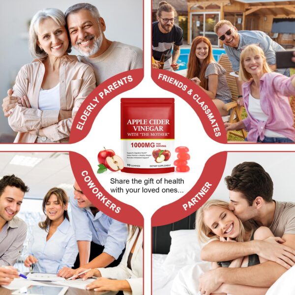 Detalle de gomitas con sabor a manzana