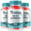 Paquete de tres frascos de gomitas Teniva Keto para energía