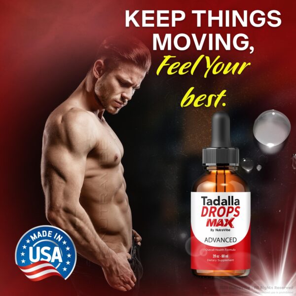 Gotas NutraVibe Tadalla Drops Max para uso diario sencillo