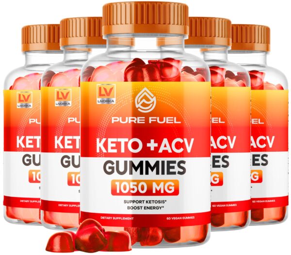 Paquete 5 Pure Fuel Keto Gummies gominolas para dieta keto