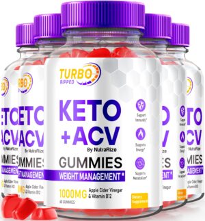 NutraRize gomitas Turbo Ripped Keto ACV frasco