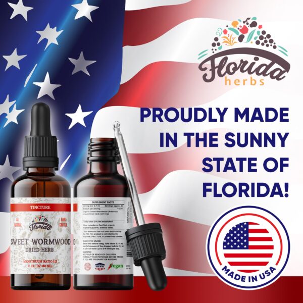 Suplemento Florida Herbs ajenjo dulce 2 fl oz detox natural