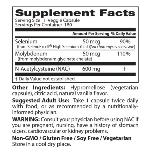 Doctor's Best NAC y minerales esenciales para detox y energía