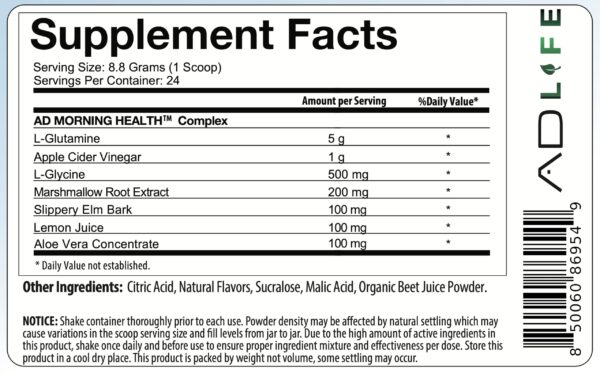 Lata bebida detox Good Morning Project AD L-Glutamina fresa banana