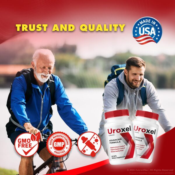 Vista lateral de envase Uroxel Capsulas