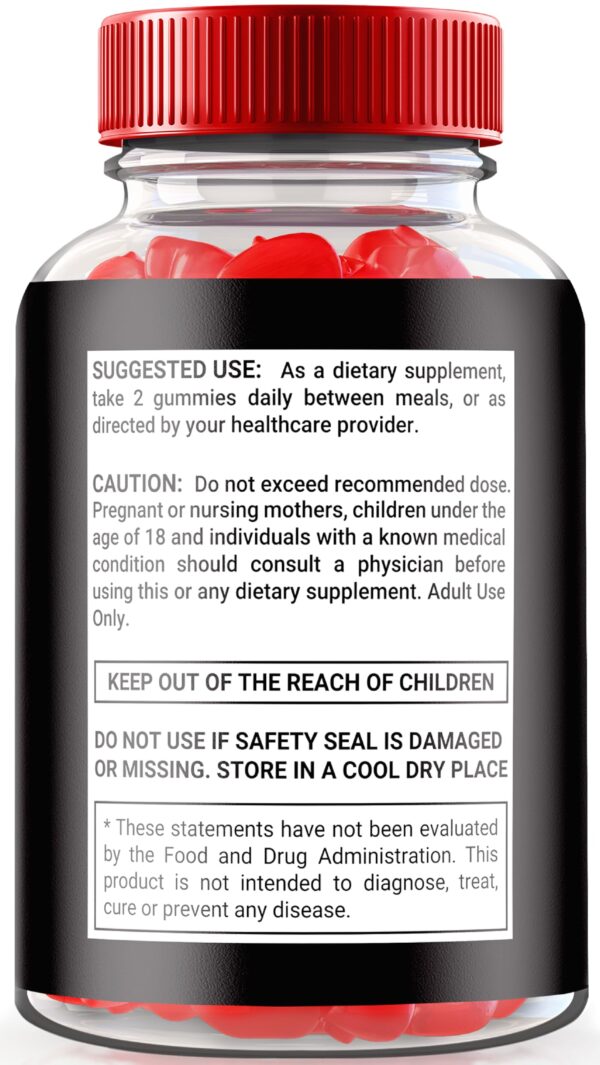 Etiqueta del suplemento gomitas Keto Titan ACV 120 unidades